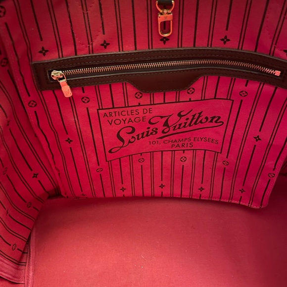 Louis Vuitton Damier Neverfull GM Tote Bag w/RECEIPT AND Custom Organizer Insert - Picture 11 of 16